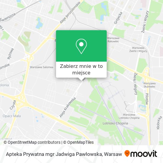 Mapa Apteka Prywatna mgr Jadwiga Pawłowska