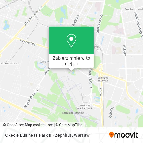 Mapa Okęcie Business Park II - Zephirus