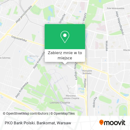 Mapa PKO Bank Polski. Bankomat