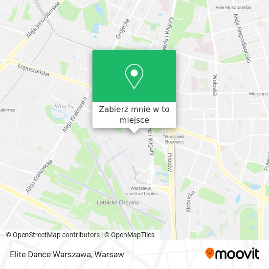 Mapa Elite Dance Warszawa