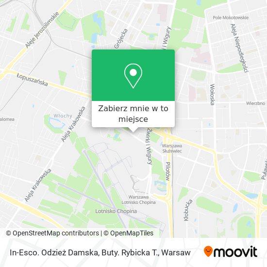 Mapa In-Esco. Odzież Damska, Buty. Rybicka T.