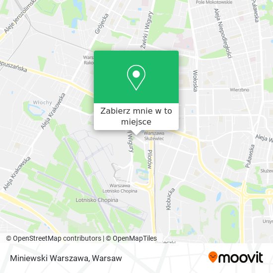 Mapa Miniewski Warszawa