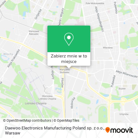 Mapa Daewoo Electronics Manufacturing Poland sp. z o.o.