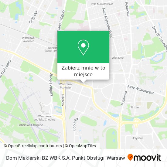 Mapa Dom Maklerski BZ WBK S.A. Punkt Obsługi