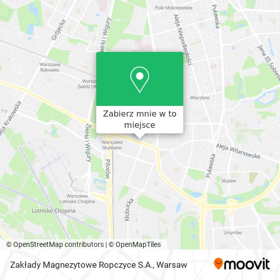 Mapa Zakłady Magnezytowe Ropczyce S.A.