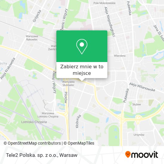 Mapa Tele2 Polska. sp. z o.o.