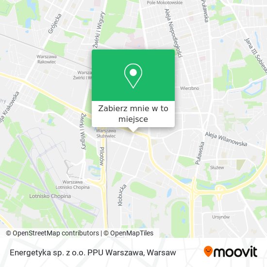 Mapa Energetyka sp. z o.o. PPU Warszawa