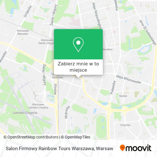 Mapa Salon Firmowy Rainbow Tours Warszawa