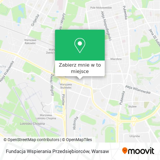 Mapa Fundacja Wspierania Przedsiębiorców