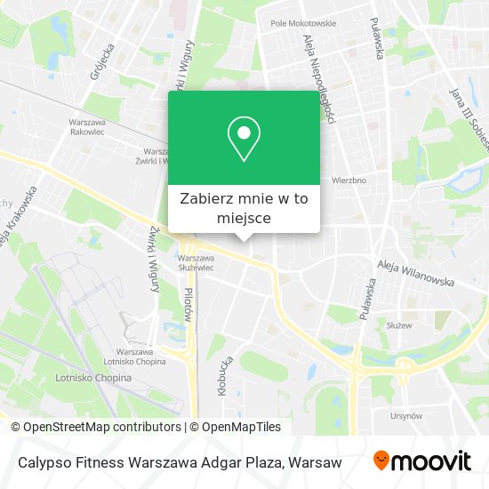 Mapa Calypso Fitness Warszawa Adgar Plaza