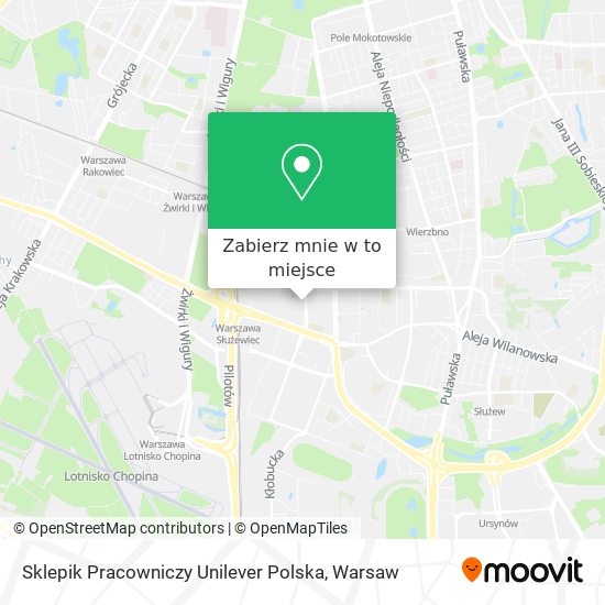 Mapa Sklepik Pracowniczy Unilever Polska