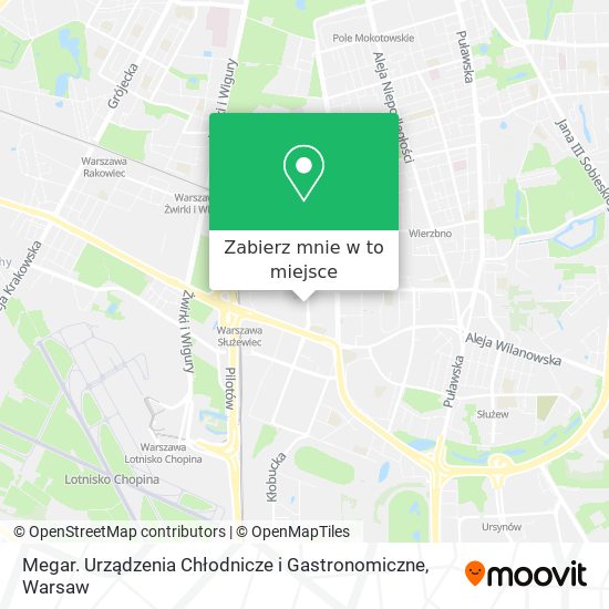 Mapa Megar. Urządzenia Chłodnicze i Gastronomiczne