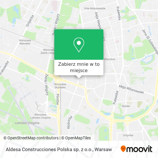 Mapa Aldesa Construcciones Polska sp. z o.o.