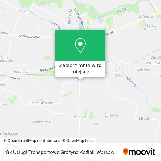 Mapa Gk Usługi Transportowe Grażyna Koźlak