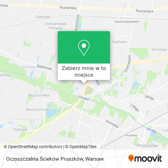 Mapa Oczyszczalnia Ścieków Pruszków