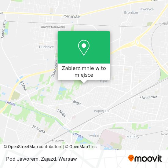 Mapa Pod Jaworem. Zajazd