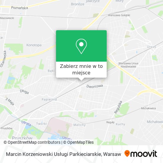 Mapa Marcin Korzeniowski Usługi Parkieciarskie