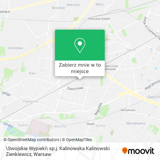 Mapa \Swojskie Wypieki\ sp.j. Kalinowska Kalinowski Zienkiewicz