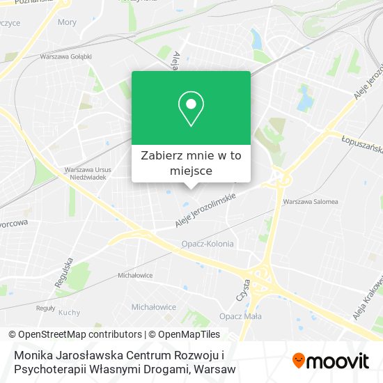 Mapa Monika Jarosławska Centrum Rozwoju i Psychoterapii Własnymi Drogami