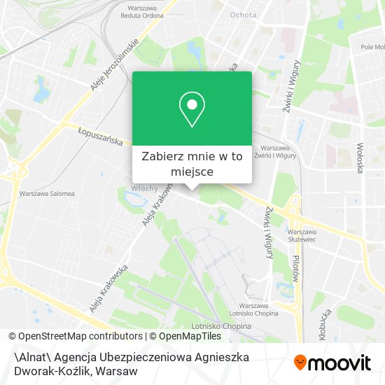 Mapa \Alnat\ Agencja Ubezpieczeniowa Agnieszka Dworak-Koźlik