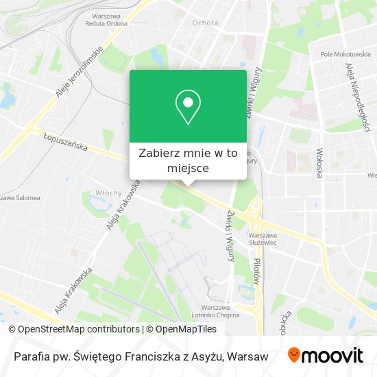 Mapa Parafia pw. Świętego Franciszka z Asyżu