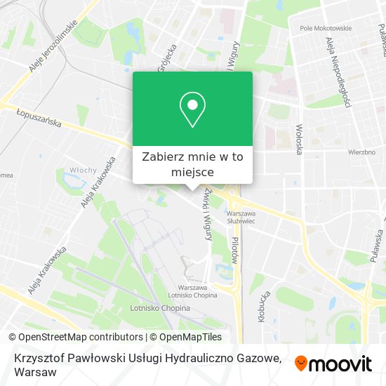 Mapa Krzysztof Pawłowski Usługi Hydrauliczno Gazowe