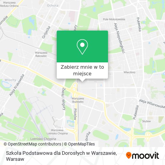 Mapa Szkoła Podstawowa dla Dorosłych w Warszawie