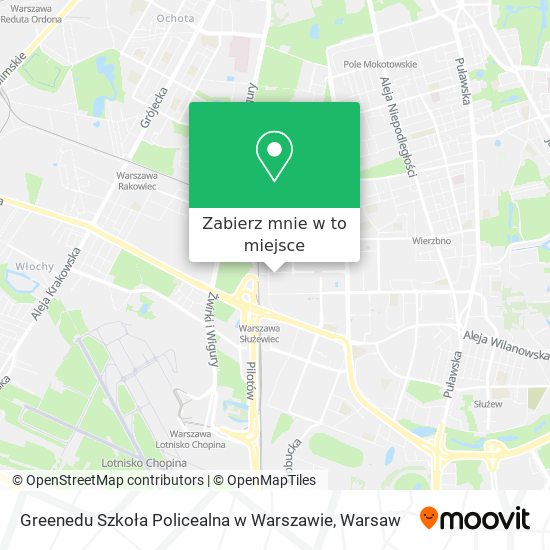 Mapa Greenedu Szkoła Policealna w Warszawie