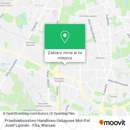 Mapa Przedsiebiorstwo Handlowo-Uslugowe Mot-Pol Jozef Lipinski - Filia