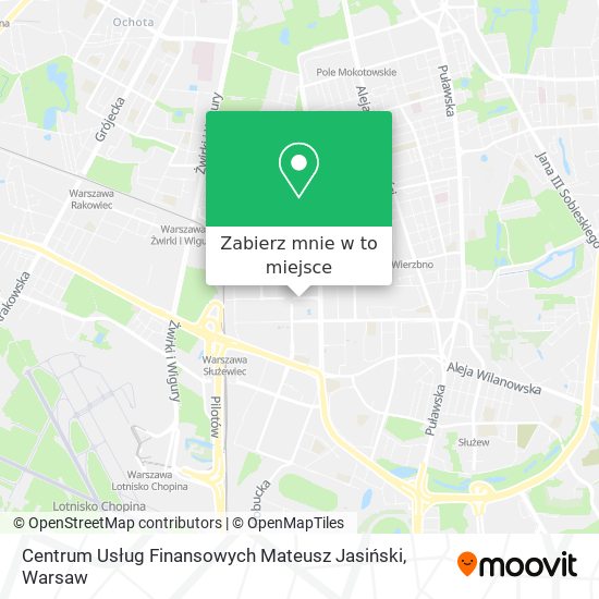 Mapa Centrum Usług Finansowych Mateusz Jasiński