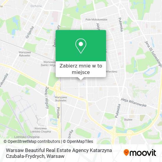 Mapa Warsaw Beautiful Real Estate Agency Katarzyna Czubała-Frydrych