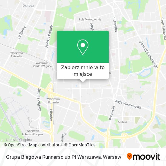 Mapa Grupa Biegowa Runnersclub.Pl Warszawa