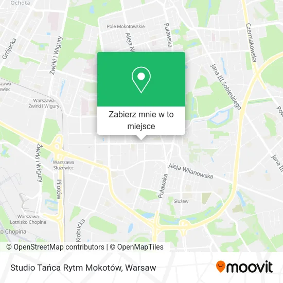 Mapa Studio Tańca Rytm Mokotów