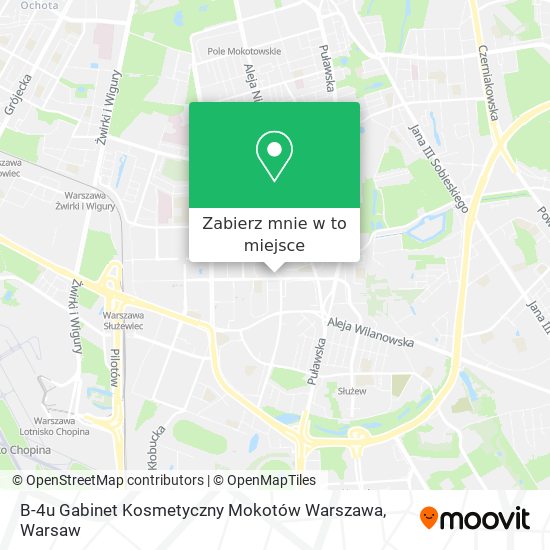 Mapa B-4u Gabinet Kosmetyczny Mokotów Warszawa