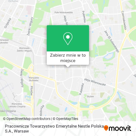 Mapa Pracownicze Towarzystwo Emerytalne Nestle Polska S.A.