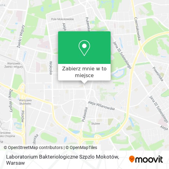 Mapa Laboratorium Bakteriologiczne Szpzlo Mokotów