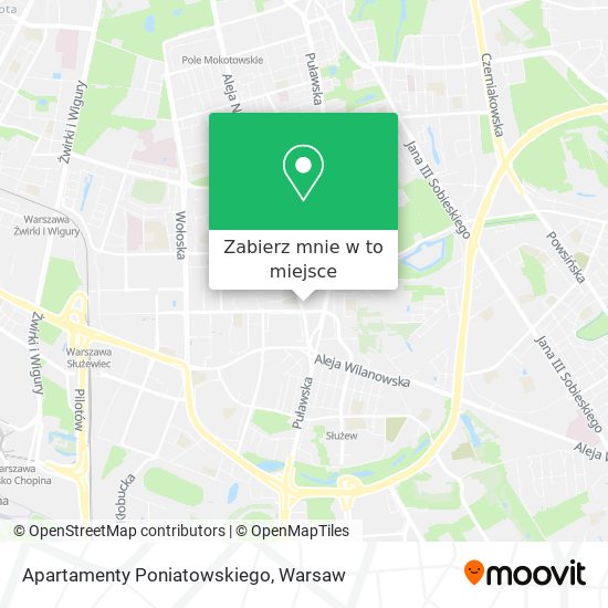 Mapa Apartamenty Poniatowskiego