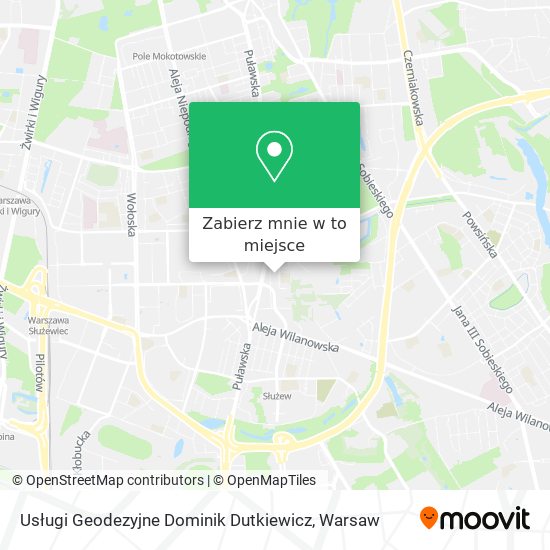 Mapa Usługi Geodezyjne Dominik Dutkiewicz