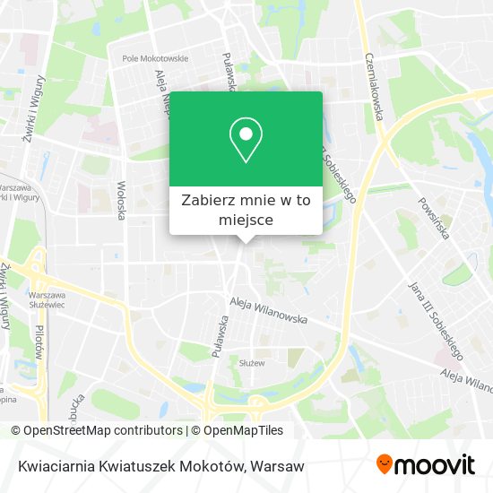 Mapa Kwiaciarnia Kwiatuszek Mokotów