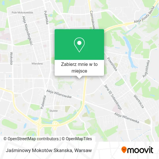 Mapa Jaśminowy Mokotów Skanska