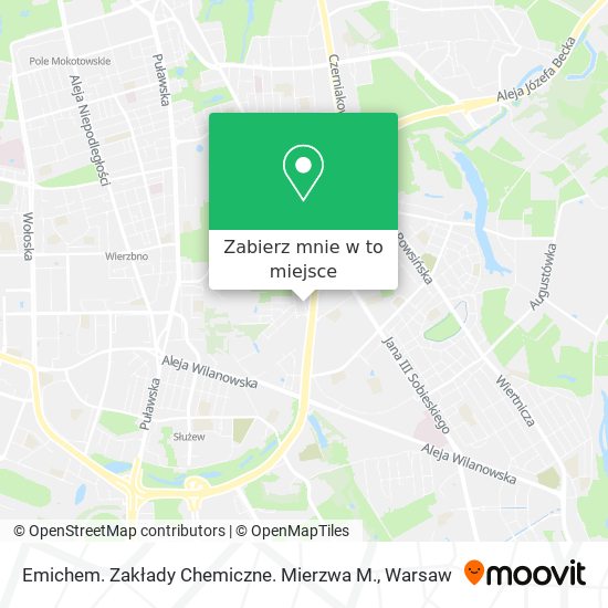 Mapa Emichem. Zakłady Chemiczne. Mierzwa M.