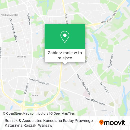 Mapa Roszak & Associates Kancelaria Radcy Prawnego Katarzyna Roszak