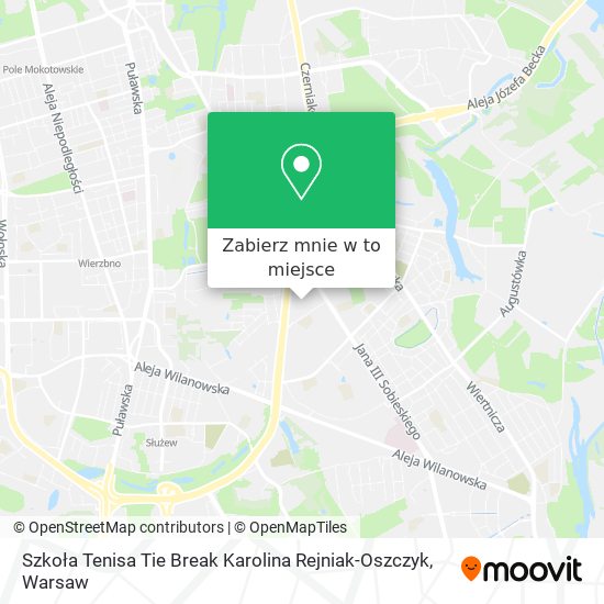 Mapa Szkoła Tenisa Tie Break Karolina Rejniak-Oszczyk