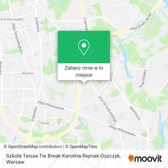 Mapa Szkoła Tenisa Tie Break Karolina Rejniak-Oszczyk