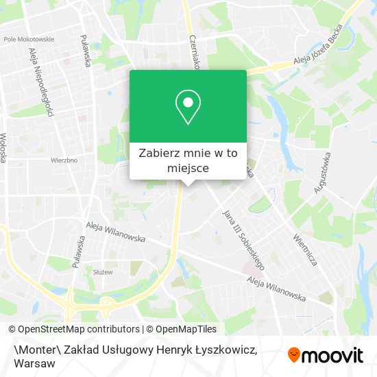 Mapa \Monter\ Zakład Usługowy Henryk Łyszkowicz