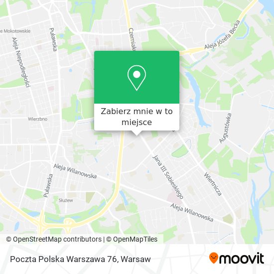 Mapa Poczta Polska Warszawa 76