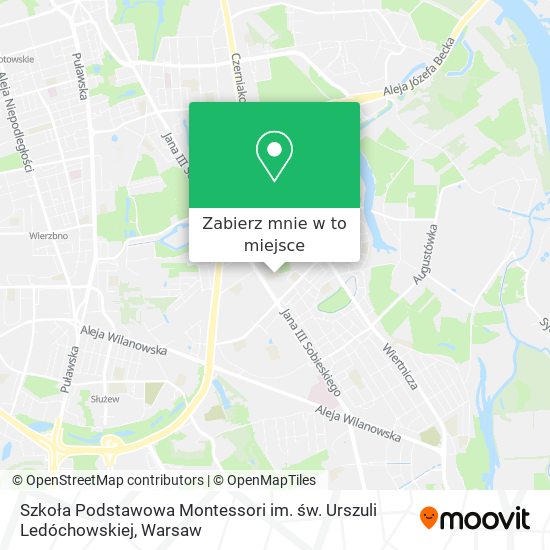 Mapa Szkoła Podstawowa Montessori im. św. Urszuli Ledóchowskiej