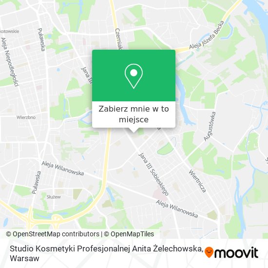 Mapa Studio Kosmetyki Profesjonalnej Anita Żelechowska