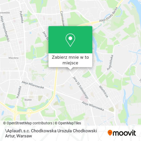 Mapa \Aplaud\ s.c. Chodkowska Urszula Chodkowski Artur