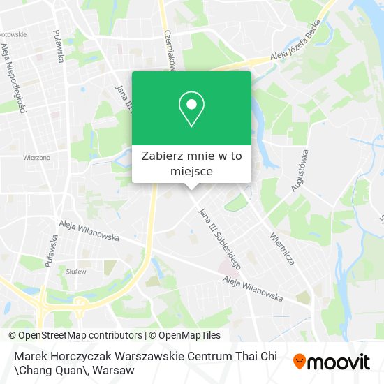 Mapa Marek Horczyczak Warszawskie Centrum Thai Chi \Chang Quan\